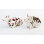 A Wemyss pottery pig, decorated with blackberries by Brian Adams, impressed Wemyss, signed B