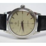 A Gent's Cortébert Stainless Steel Cased Automatic Wristwatch, 34mm case. Running and boy's