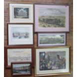 Various assorted prints and engraving of views and scenes of Exeter, all framed and glazed (a lot).