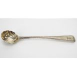 A William IV silver Old English and bead pattern condiment spoon, maker Charles Shipway, London,