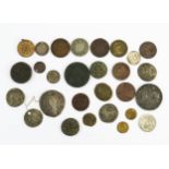 Interesting mixed bag of coins and tokens.
