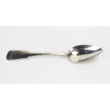 A George III Irish silver Fiddle pattern dessert spoon, maker James Scott, Dublin, 1810, with rat