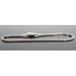 A 7.25" 18ct White Gold Tennis or Line Bracelet, 1.84ct, 5.6g