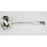 A George III silver Old English pattern soup ladle, maker George Smith IV, London, 1799,