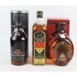 One bottle Bushmills Black Bush whiskey, 0ne bottle Highland Park single malt Scotch whisky and