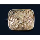 A Georgian Unmarked High Carat Gold "AFFECTION" Brooch, the back engraved 'Kitty Gray ... Ob 28