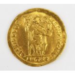 Roman gold Solidus of Valentinian 364-375 AD Obverse Restitutor Republicae mm. Antioch 4.4g