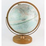 Replogle World Nation 12ins Terrestrial globe, mounted on a circular metal base, overall height,