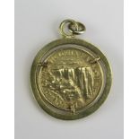 An 18ct Gold Discovery of The Victorian Falls 1855 Medallion in a pendant mount, 20.5mm diam., 5.