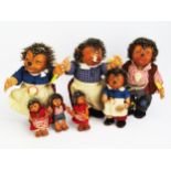 Steiff Hedgehog Family to include Mecki (large), Micki (large), Micki (medium), Mucki (small) -