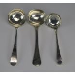 A George III silver Old English pattern sauce ladle, maker George Smith IV, London, 1800, together