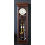 A mahogany Vienna style wall clock, with 18cm Roman dial, , the movement with bitalic pendulum,
