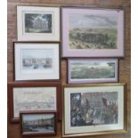 Various assorted prints and engraving of views and scenes of Exeter, all framed and glazed (a lot).