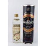 One 75cl bottle Glenfiddich Scotch Whisky, together with a 50cl bottle Bols.