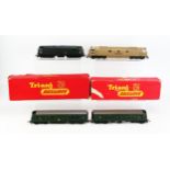 OO Gauge Diesel Train Trio including Triang 2 Car DMU set. Hornby BR D6103 and Lima Western