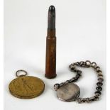 A World War I Victory Medal to 1887 Pte. L. Deering. Devon. R. a pencil in the form a .303 bullet,