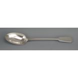 A William IV silver serving spoon, maker Charles Boyton I, London, 1833, crested, 29cm long,