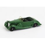 Dinky 38c Lagonda Sports Coupe - green, dark green seats, silver edged screen, black ridged hubs -
