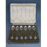 A collection of six George V silver coffee spoons, maker Goldsmiths & Silversmiths Co Ltd,