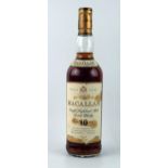 One bottle The Macallan 10 year old single malt whisky, 70cl.