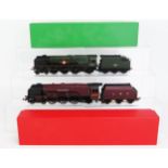 Hornby OO Gauge 4-6-2 Loco Pair - (1) BR Class 8P Merchant Navy Class 35012 (2) LMS Maroon Duchess