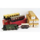 Hornby O Gauge Group including No. 2 Special Southern 4-4-2 Tank Loco Green 2091, Pullman Coach in