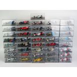 41 Panini F1 Model Racing Cars from the 1980's to 2010's, 1:43 Scale including Red Bull, Ferrari,