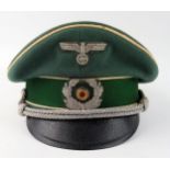 A Third Reich period style German Officers Peak Cap