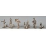 A set of six Elizabeth novelty place name holders, maker Thomas Charles Jarvis, London, in the