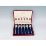 A set of six Elizabeth II coronation spoons, maker Mappin & Webb, all assay offices, 1953, cased,