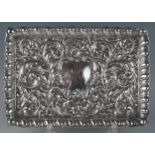 An Edward VII silver rectangular dressing table tray, maker Jones & Crompton, Birmingham, 1907,