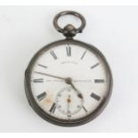 A Victorian Silver Cased Pocket Watch with chain driven fusee movement signed Mole & Lane no.