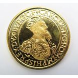 A Belgium 1987 50 Ecu Gold Coin, 17.28g, 15.55174 pure gold