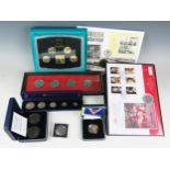 A Selection of Collectors' Coins including The Queens Official Birthday Silver Coin Cover, Queen