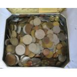 A Tin of World Coins, c. 3725g gross