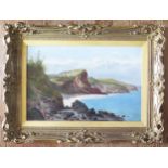 Large Early 20th Century coastal scene, oil on canvas, unsigned, 75 x 50cm,