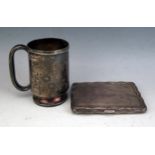 A late Victorian silver christening mug, maker Abrahall & Bint, Birmingham, 1900, monogrammed and