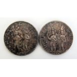 An Indian Ram Darbaar Temple Ramtanka Token, 27mm, 11.7g and An Indian Ram Darbaar Temple Ramtanka