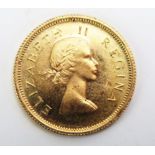 A South Africa 1955 Gold Â£1/2, 3.99g, 3.6612g pure gold
