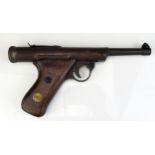 A .177" Haenel Mod 28 air pistol, number 13376, with rifled barrel, marked with British and US