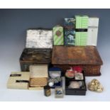A small collection of assorted collectables including Victorian crown 1891, French coins, resin