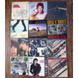 A collection of assorted LP's by various artists including, Pink Floyd, David Bowie, Rolling Stones,