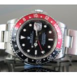 A Gent's ROLEX 'Coke' GMT-MASTER II, Ref: 16710 40mm steel case, calibre 3185 automatic movement no.