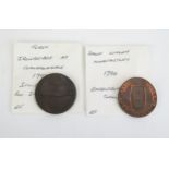 A 1792 Ironbridge at Coalbrookdale Token and 1794 Salop Woolen Manufactory token