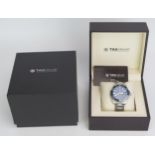 A TAG Heuer AQUARACER Calibre 5 Automatic Gent's Blue Dial Wristwatch, boxed with instructions and