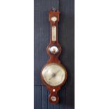 Grassi & Fontana of Exeter _ A 19th century mahogany mercury banjo barometer incorporating a