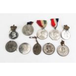 A collection of ten assorted Victorian and later commemorative medals, including coronation medals