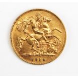 A George V Gold Half Sovereign 1913