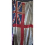 A Royal Navy White Ensign from H.M.S. Niger, by Kirk, Hall Co, Kidaore Street, Leeds, marked "8