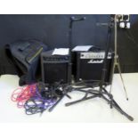 Marshall MG15CFR, Cheetah 30 Watt Guitar Amplifiers, Leads, Wall hangers, Guitar Stands and Music